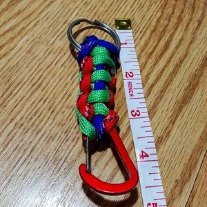 Red, Green, and Blue Paracord Keychain